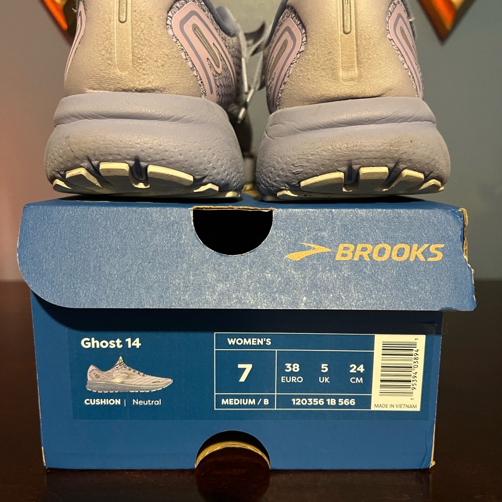 Brooks Ghost 14 Women's Neutral Running Shoe - Lilac/Purple - Picture 4 of 6